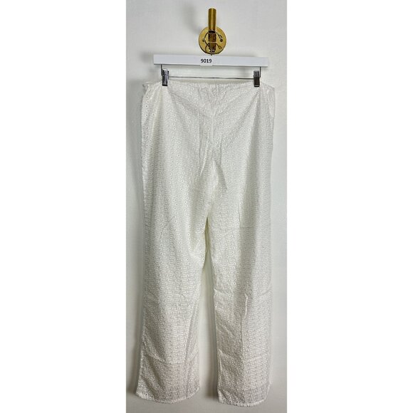 HOUSE OF CB Frankie Broderie Anglaise Drawstring Pants in Ivory Size Small - Picture 10 of 15